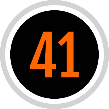 41 numaralı ikon. Web tasarımı için vektör şablonu 