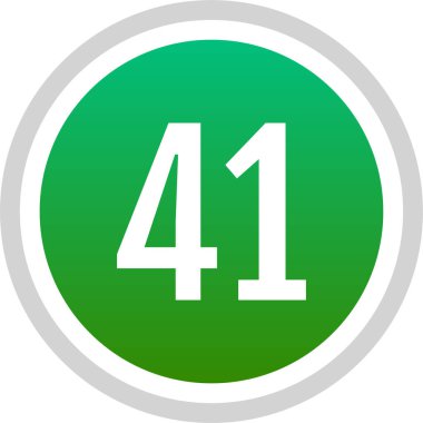 41 numaralı ikon. Web tasarımı için vektör şablonu 