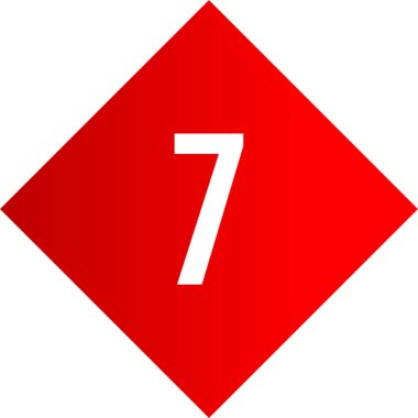 Number 7 icon. flat vector illustration