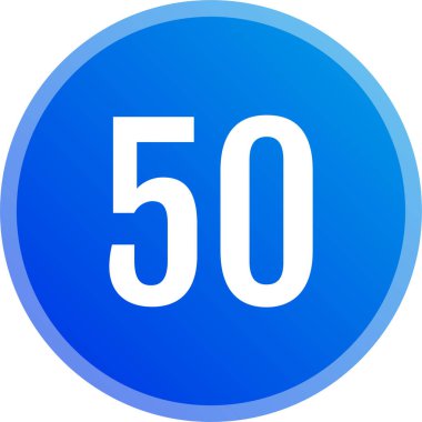 number 50 icon. flat vector illustration