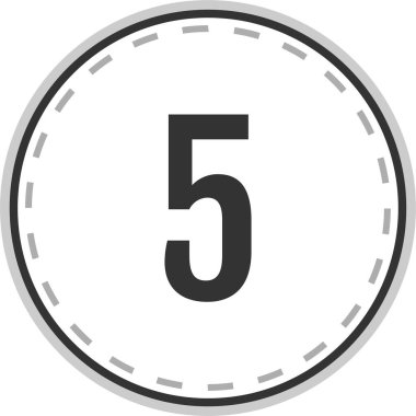 5 numaralı simge vektör illüstrasyonu