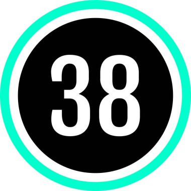 38 numaralı web simgesi, vektör illüstrasyonu