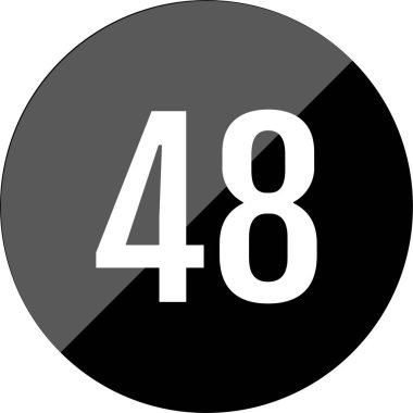 48 numaralı ikon. Web tasarımı için vektör şablonu 