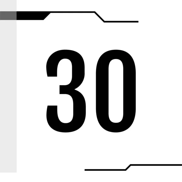 30番アイコンベクトルイラスト — ストックベクタ