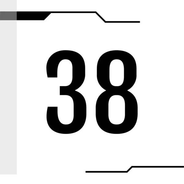 38番のウェブアイコンベクトルイラスト — ストックベクタ