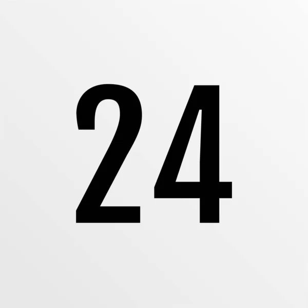 24番のアイコン 平面ベクトル図 — ストックベクタ