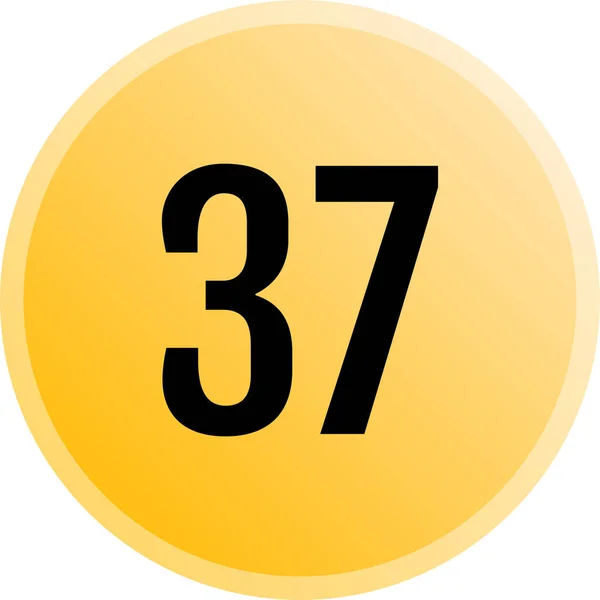 37番アイコンベクトルイラスト — ストックベクタ