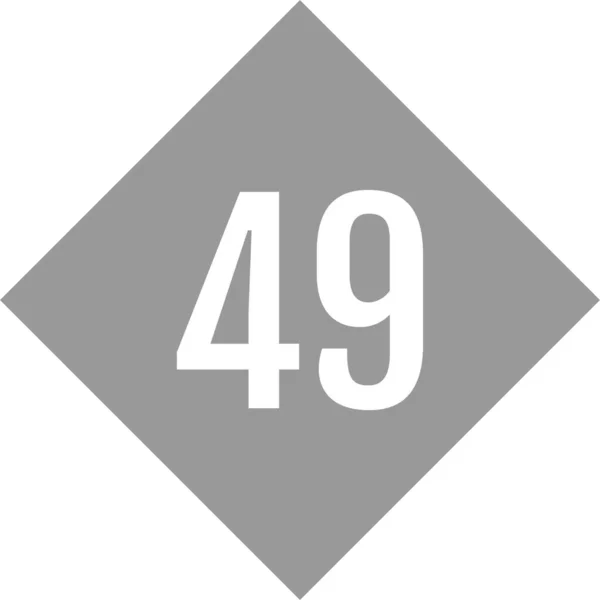 49号的简单标识 网络说明 — 图库矢量图片