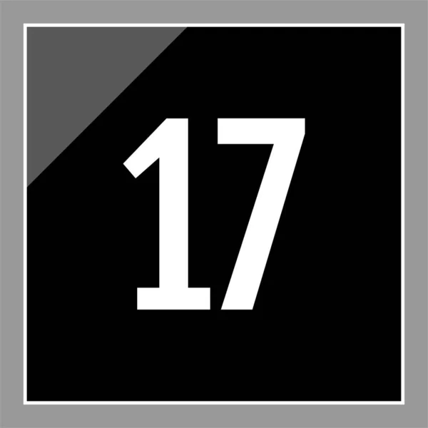 17号图标矢量插图 — 图库矢量图片