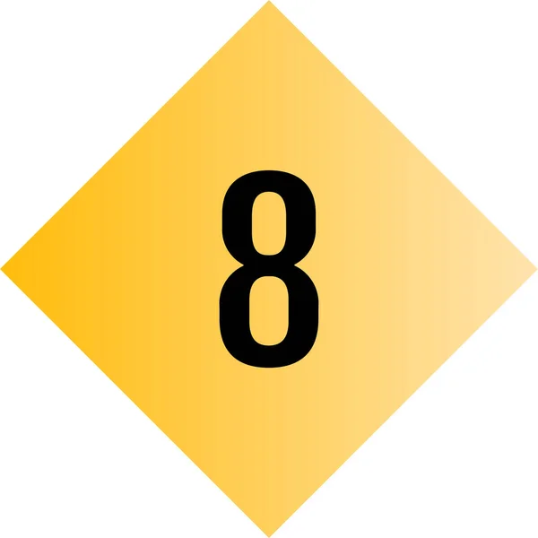 Número Icono Vector Ilustración — Vector de stock