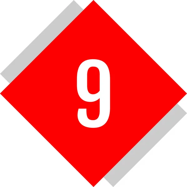 Number Icon Flat Vector Illustration — Vetor de Stock