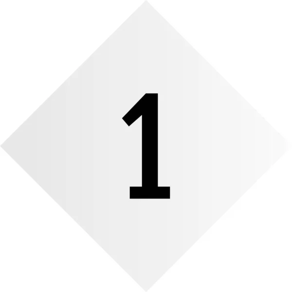 Number Icon Flat Vector Illustration — Stok Vektör