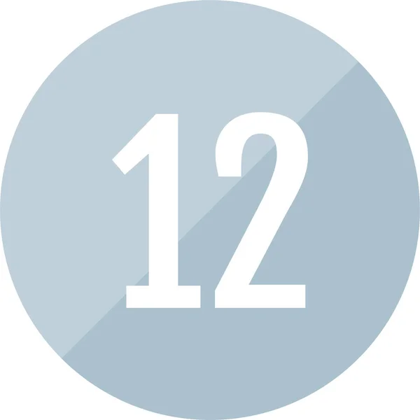 Number Icon Flat Vector Illustration — Vetor de Stock