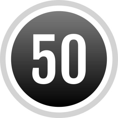 50 numaralı simge vektör illüstrasyonu