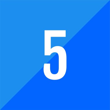 5 numaralı simge. sayılar düz vektör illüstrasyonu