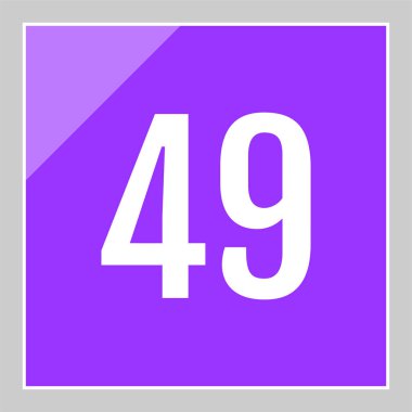 49 sayısının basit logosu, web illüstrasyonu