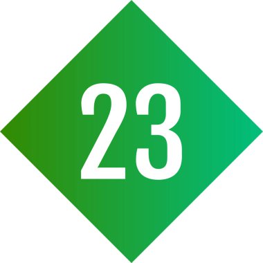 23 numaralı modern vektör illüstrasyonu