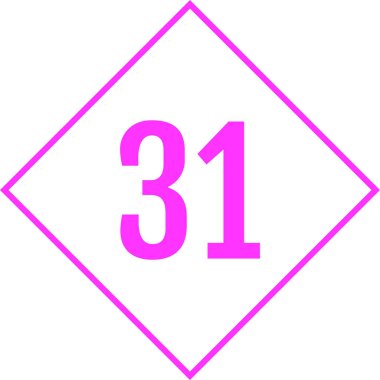 number 31, simple vector illustration 