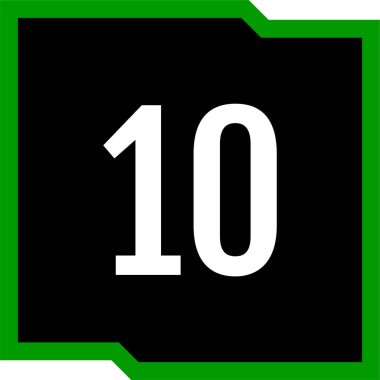 10 numaralı modern vektör illüstrasyonu