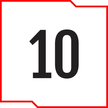 10 numaralı modern vektör illüstrasyonu
