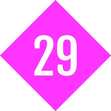 29 numaralı simge vektör illüstrasyonu