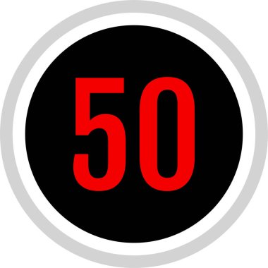 50 numaralı simge, vektör illüstrasyonu