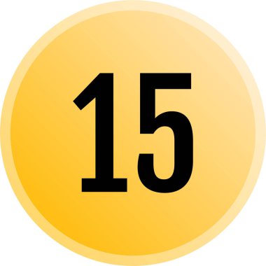 15 numaralı modern vektör illüstrasyonu