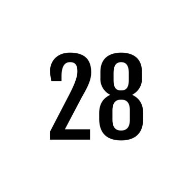 28 numaralı işaret simgesi, web basit illüstrasyon