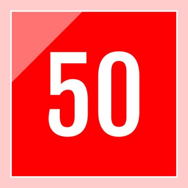 number 50 icon. flat vector illustration