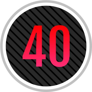 40 numaralı ikon. Web tasarımı için vektör şablonu 