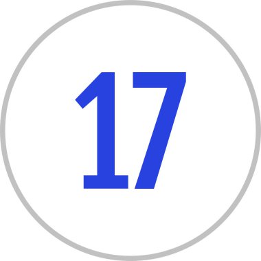 17 numaralı modern vektör illüstrasyonu