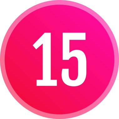15 numaralı modern vektör illüstrasyonu