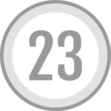 23 numaralı modern vektör illüstrasyonu