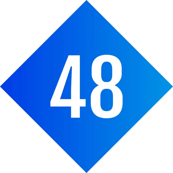 Number Logo Vector Illustration — Stock Vector