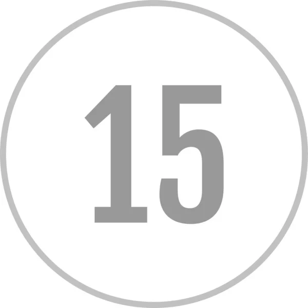 15番現代ベクトルイラスト — ストックベクタ