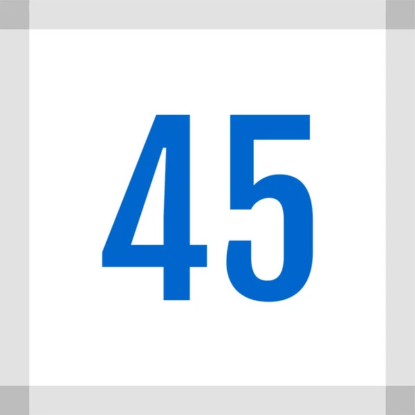 45号的简单标识 网络说明 — 图库矢量图片