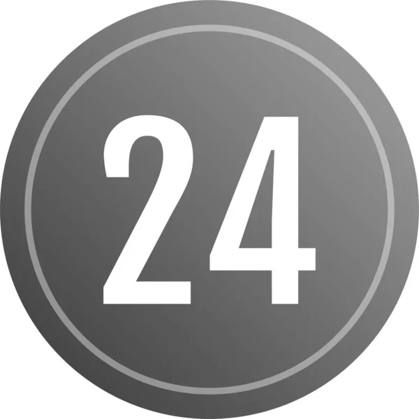 24番のアイコン 平面ベクトル図 — ストックベクタ