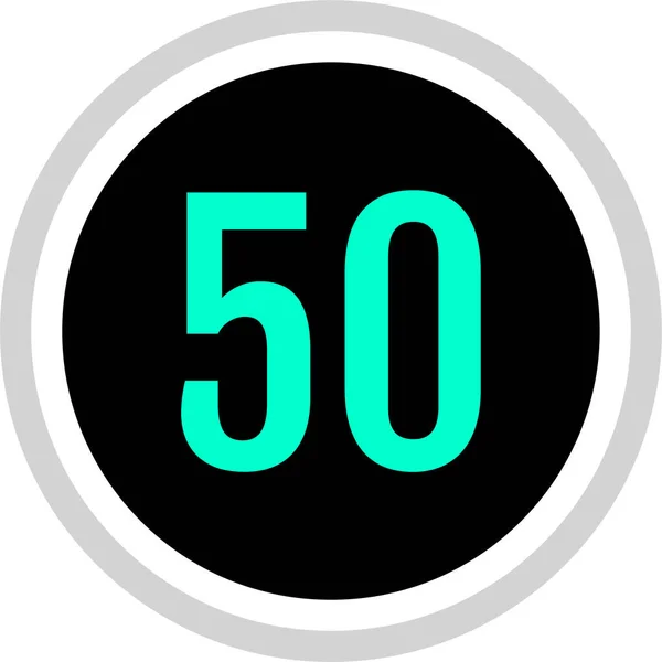 50番のアイコンベクトルイラスト — ストックベクタ