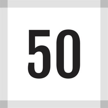 number 50 icon. flat vector illustration