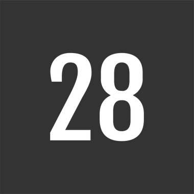 28 numaralı işaret simgesi, web basit illüstrasyon