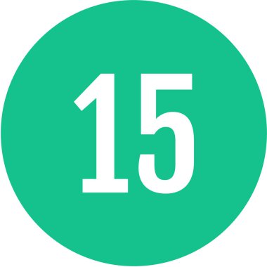 15 numaralı modern vektör illüstrasyonu