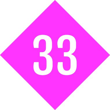 Number 33 icon. flat vector illustration