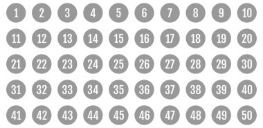 Sayılar modern simgesinin vektör illüstrasyonu 