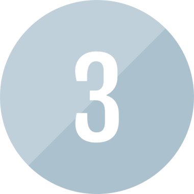 3 numaralı simge, vektör illüstrasyonu      