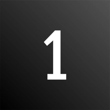 Number 1 icon. flat vector illustration