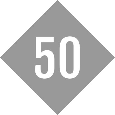 Number 50 icon. flat vector illustration