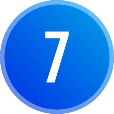 Number 7 icon. flat vector illustration