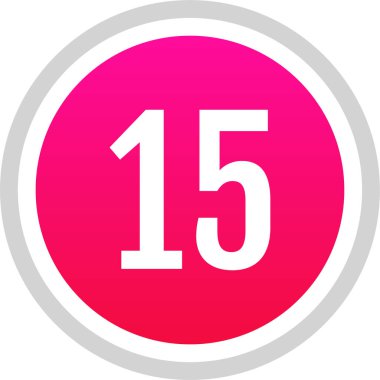 15 numaralı modern vektör illüstrasyonu