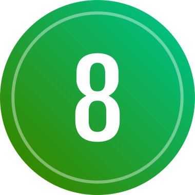 8 numaralı simge vektör illüstrasyonu