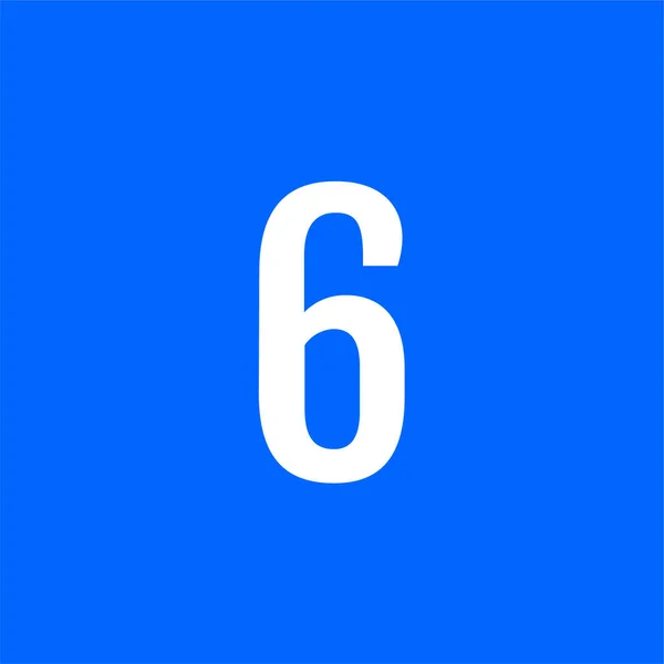 Número Icono Signo Ilustración Simple Web — Vector de stock